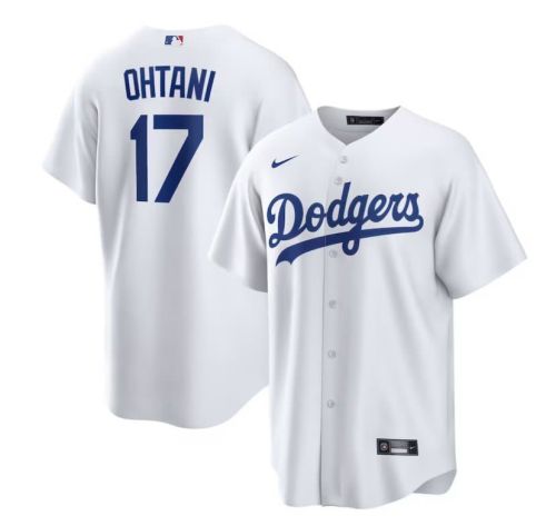 Los Angeles Dodgers 17 OHTANI White 2023 Cool Base Jersey