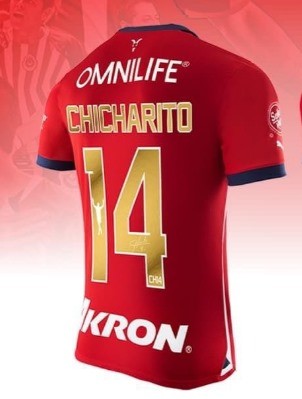 Fans Version 2023-2024 Chivas Chicharito 14 Home Soccer Jersey