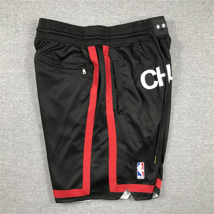 with Pocket 2024 Chicago Bulls NBA Shorts City Edition Black Basketball Shorts