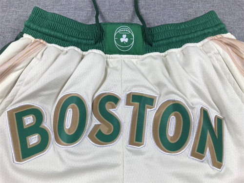 with Pocket City Edition 2024 Boston Celtics NBA Shorts Off-white Basketball Shorts
