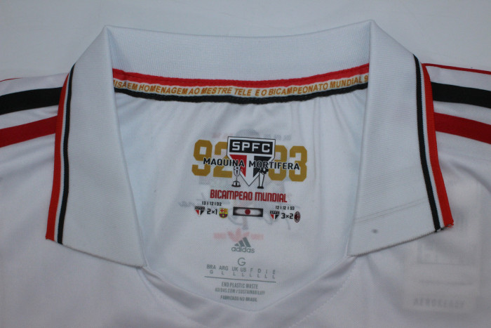Retro Jersey 1992 Sao Paulo Special Edition Vintage Soccer Jersey Football Shirt