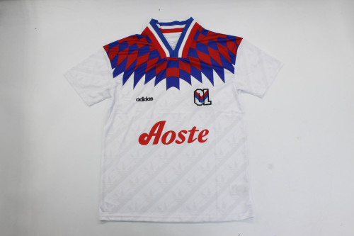 Retro Jersey 1995-1996 Lyon RIVENET 8 White Soccer Jersey Vintage Football Shirt