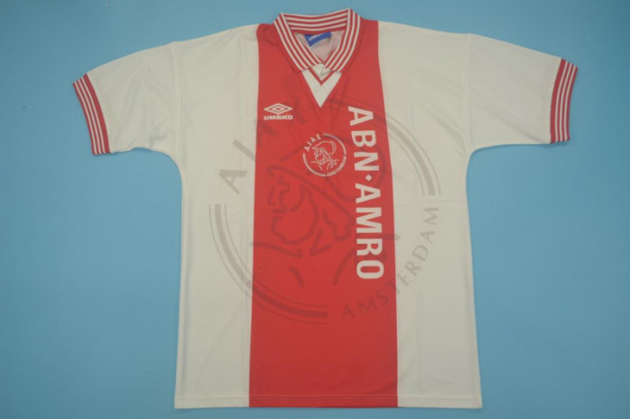 Retro Jersey 1995-1996 Ajax DE BOER F. 4 Home Soccer Jersey Vintage Football Shirt