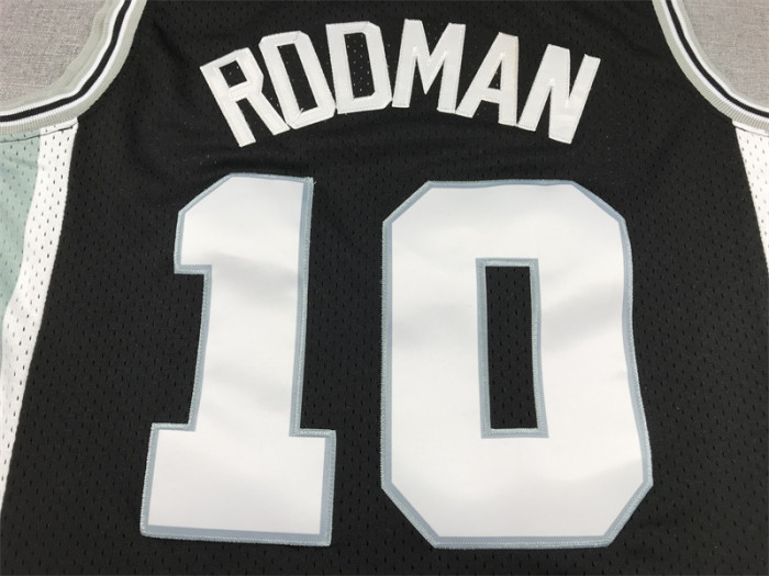 Mitchell&ness 1993-94 San Antonio Spurs Black Basketball Shirt 10 RODMAN NBA Jersey