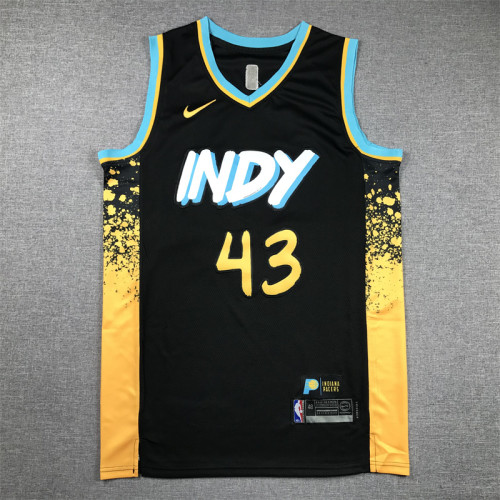2024 City Edition Indiana Pacers 43 SIAKAM Black NBA Shirt Basketball Jersey