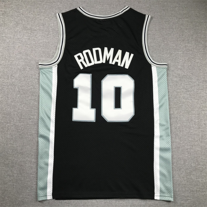 Mitchell&ness 1993-94 San Antonio Spurs Black Basketball Shirt 10 RODMAN NBA Jersey