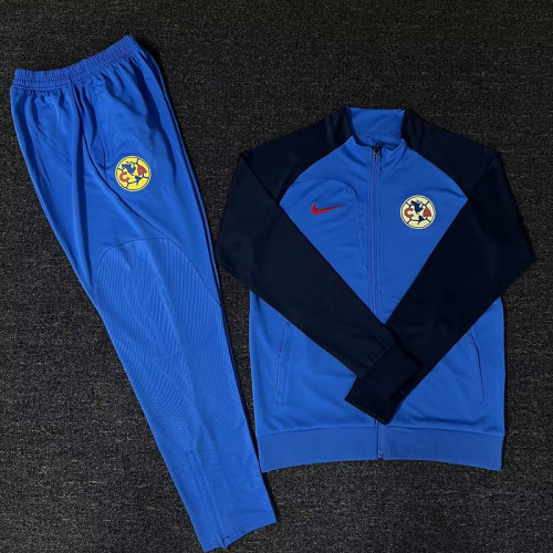 2023-2024 Club America Blue/Black Soccer Training Jacket and Pants
