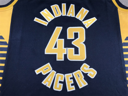 Indiana Pacers 43 SIAKAM Dark Blue NBA Shirt Basketball Jersey