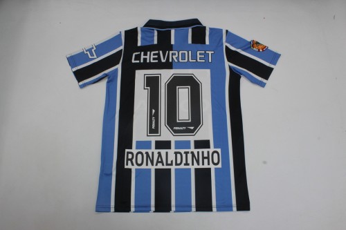 Retro Camisetas de Futbol 1998 Gremio RONALDINHO 10 Home Soccer Jersey Vintage Football Shirt