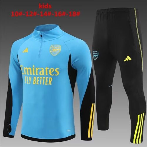 Youth 2023-2024 Arsenal Blue/Black Soccer Training Sweater and Pants