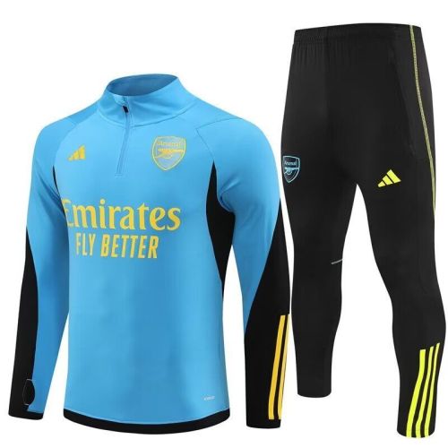 2023-2024 Arsenal Blue/Black Soccer Training Sweater and Pants