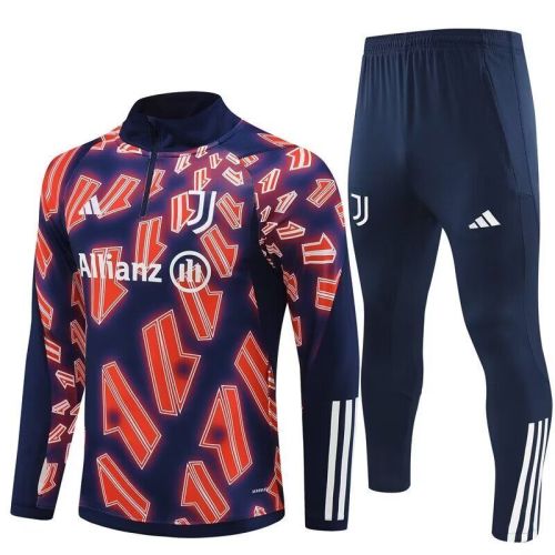 2023-2024 Juventus Purple/Red Soccer Training Sweater and Pants