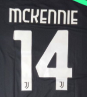 MCKENNIE 14 Lettering for Juventus 2021/2022 Away Black Jersey