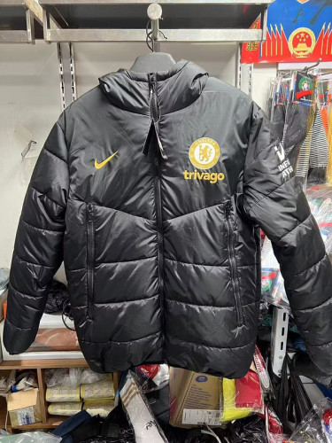 2023-2024 Chelsea Black Soccer Cotton Coat