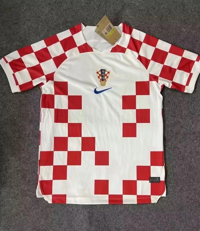 Fans Version 2022-2023 Croatia Home Soccer Jersey Football Shirt
