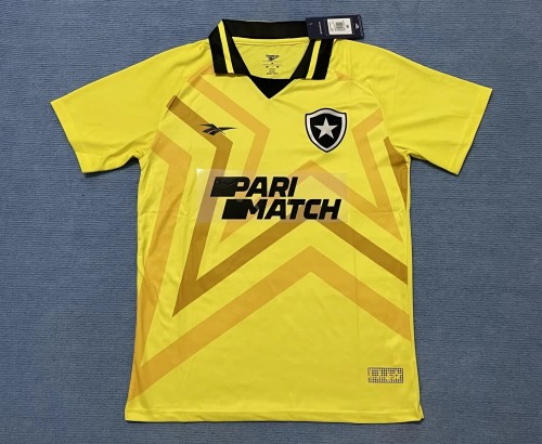 Fan Version 2024-2025 Botafogo Yellow Star Goalkeeper Soccer Jersey Football Shirt