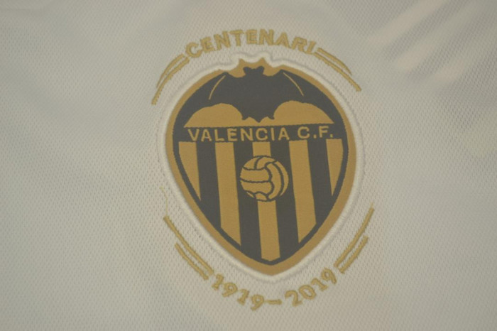 with LFP Patch Retro Jersey 2018-2019 Valencia Home Soccer Jersey Vintage Football Shirt
