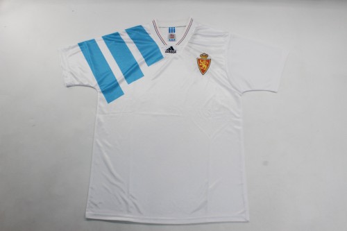 Retro Jersey 1992-1993 Real Zaragoza Home Soccer Jersey Vintage Camisetas de Futbol