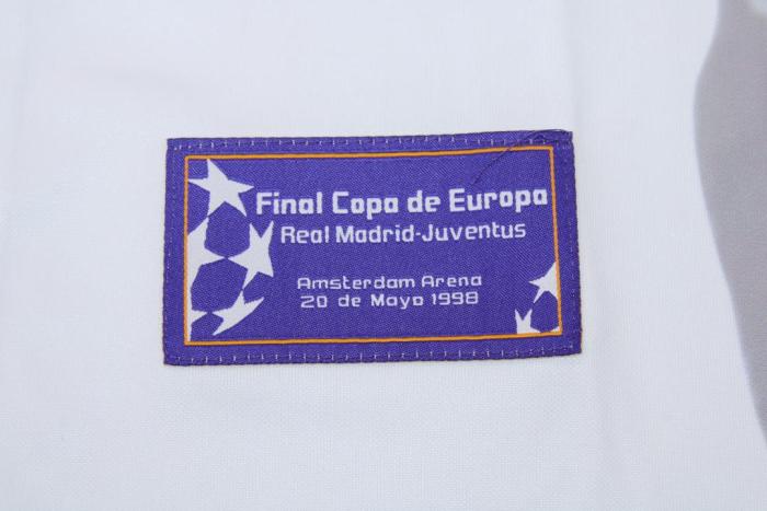 Retro Jersey 1997-1998 Real Madrid Champions League 7 COPA EUROPA Commemorative Edition Soccer Jersey