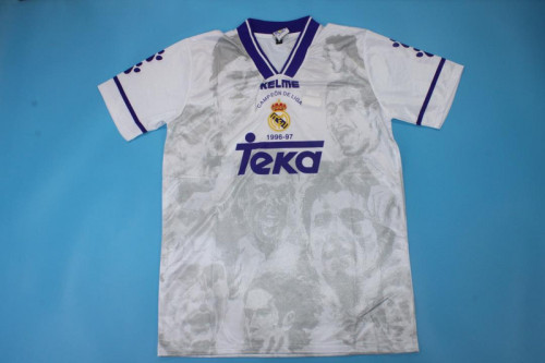 Retro Jersey Real Madrid 1996-97 Champeon de Liga Home Soccer Jersey