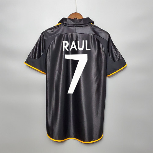 Retro Jersey 1998-1999 Real Madrid RAUL 7 Away Black Soccer Jersey