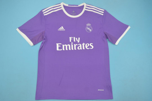 Retro Jersey Real Madrid 2016-2017 Away Purple Soccer Jersey Vintage Football Shirt