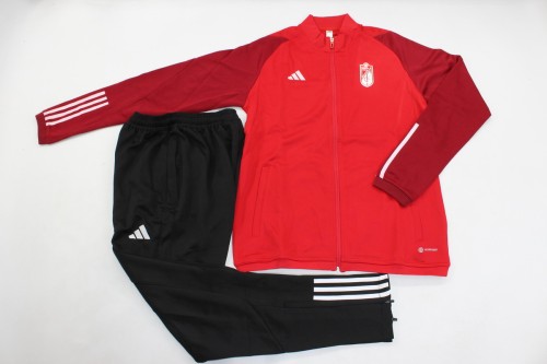 2023-2024 Granada Red Soccer Training Jacket and Pants