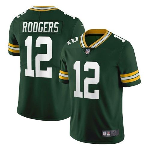 Green Bay Packers 12 Aaron Rodgers Green NFL Jersey