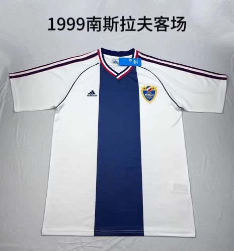 Retro Jersey 1999 Yugoslavia Away White Soccer Jersey Football Shirt