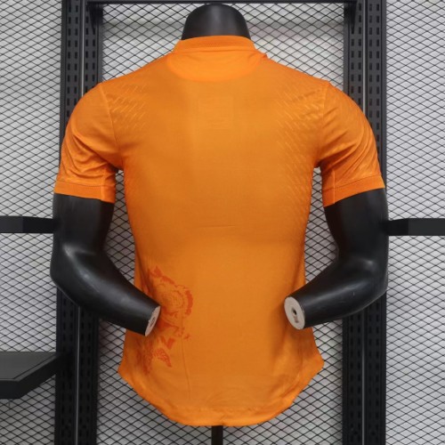 Player Version 2024 Y-3 Real Madrid Orange Soccer Jersey Real Football Shirt