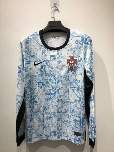 Long Sleeve Fan Version 2024 Portugal Away Soccer Jersey Football Shirt