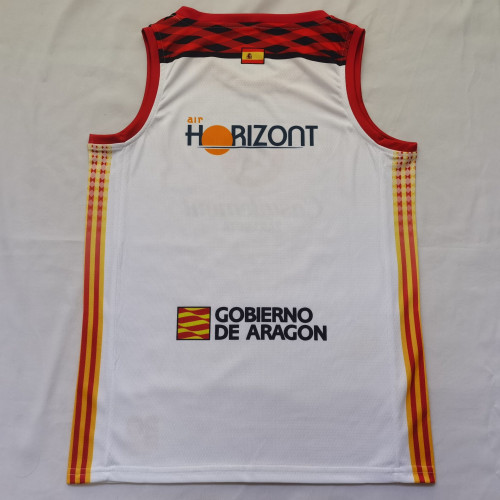 2023-2024 Real Zaragoza White Basketball Shirt NBA Jersey