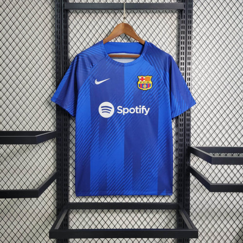 Barca Camisetas de Futbol Fan Version 2023-2024 Barcelona Blue Soccer Training Jersey