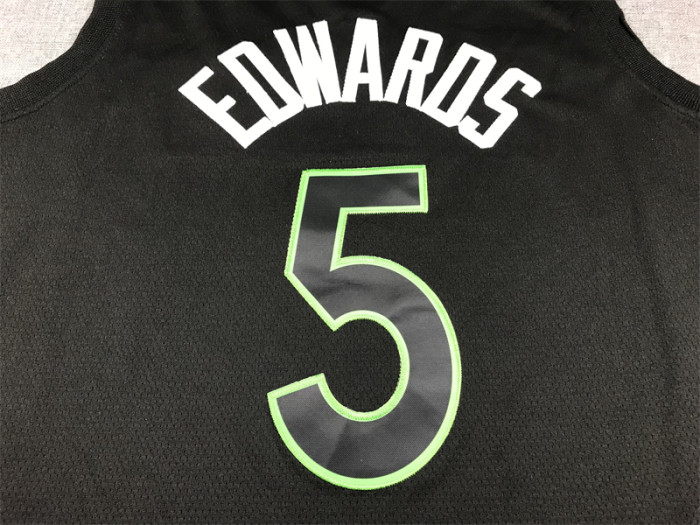 2024 Statement Edition Minnesota Timberwolves 5 EDWARDS Black NBA Jersey Basketball Shirt