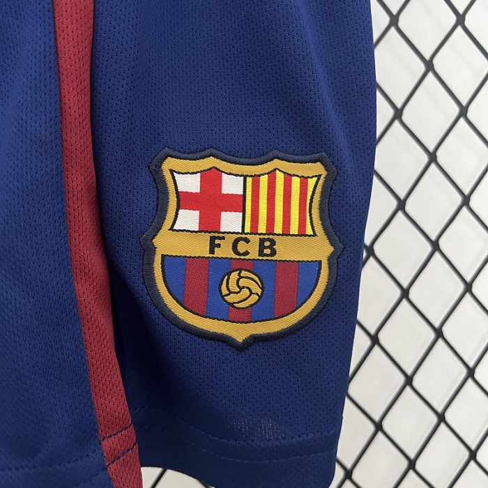 Retro Youth Uniform 2009-2010 Barcelona Home Soccer Jersey Shorts Vintage Child Football Kit