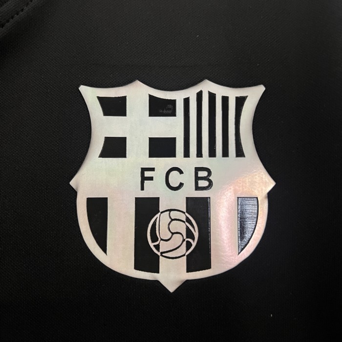 Fan Version 2023-2024 Barcelona X Balmain Black Soccer Jersey