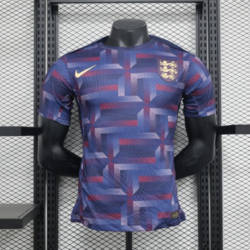 Player Version 2023-2024 England Pre-match Purple Soccer Jersey