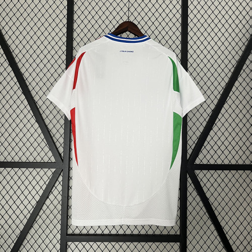 Fan Version Italy 2024 Away White Soccer Jersey Football Shirt