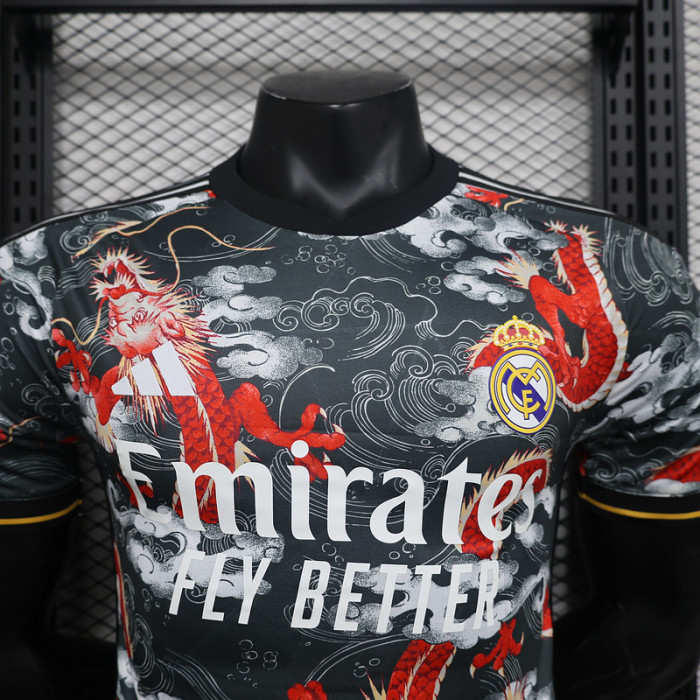 Player Version Real Madrid 2024 Dragon Year Version Soccer Jersey Real Football Shirt