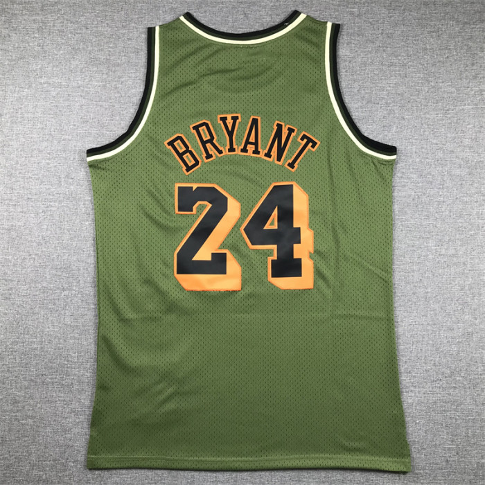 Mitchell&ness 1996-97 Los Angeles Lakers 24 Kobe Bryant Basketball Shirt Green NBA Jersey