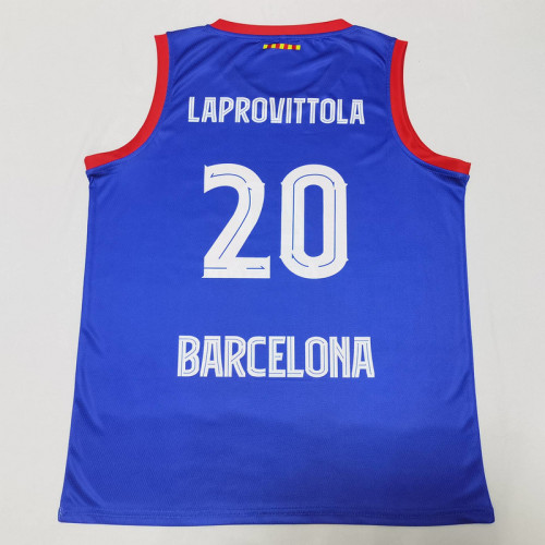 Barcelona 2023-2024 Barcelona 20 LAPROVITTOLA Home Basketball Shirt NBA Jersey