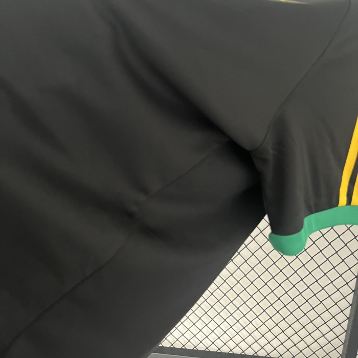 Fan Version 2024-2025 Jamaica Black Soccer Jersey Football Shirt