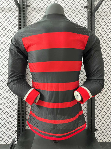 Long Sleeve Player Version 2024-2025 Flamengo Home Soccer Jersey Football Shirt