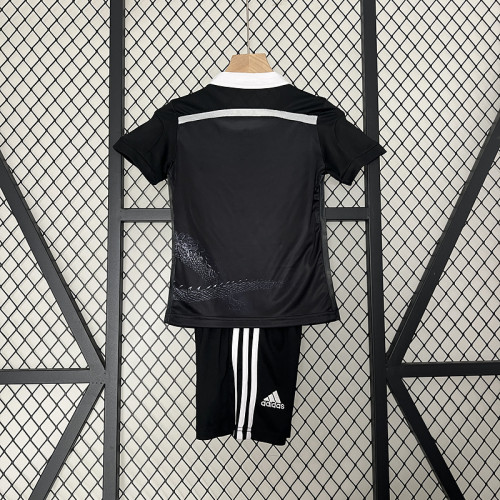 Retro Youth Uniform 2014-2015 Real Madrid Third Away Black Soccer Jersey Shorts Vintage Child Football Kit