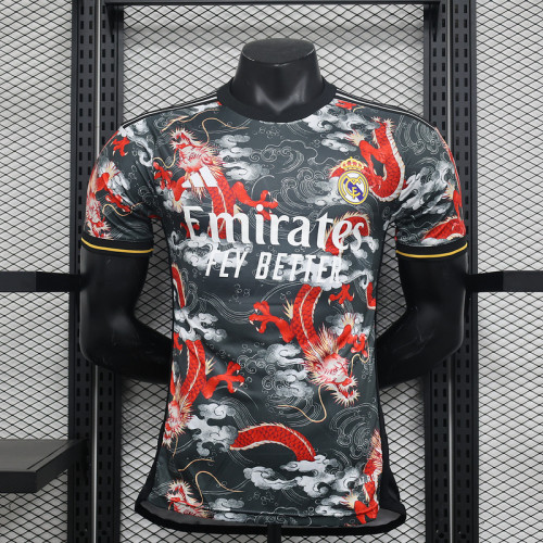 Player Version Real Madrid 2024 Dragon Year Version Soccer Jersey Real Football Shirt