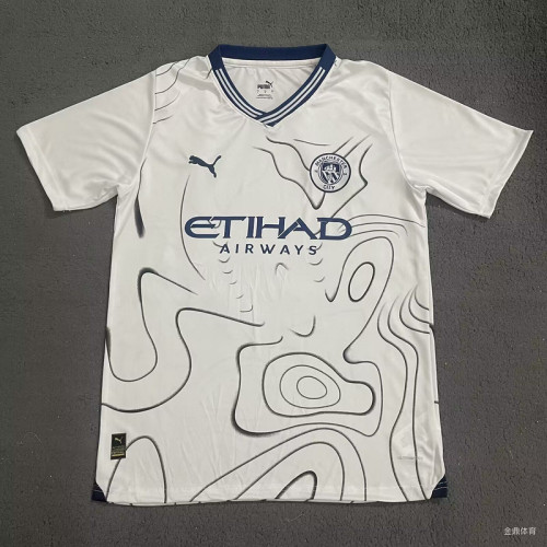 Fan Version Manchester City 2024-2025 White Soccer Training Jersey Man City Football Shirt