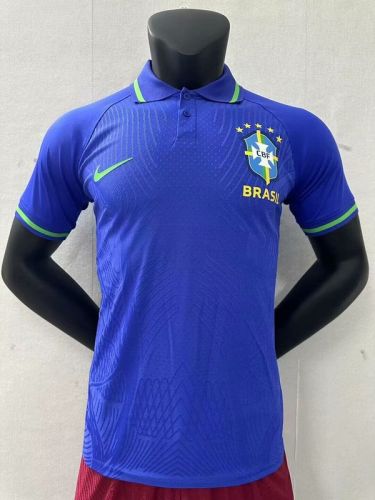 Player Version Brazil 2024 Blue Soccer Jersey Brasil Football Shirt