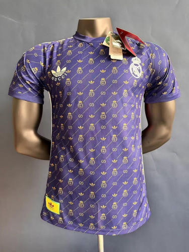 Player Version 2024 Real Madrid X Gucci Soccer Jersey Purple Real Football Shirt