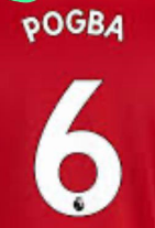 Paul Pogba 6 Lettering for 2021/22 Manchester United Home Jersey