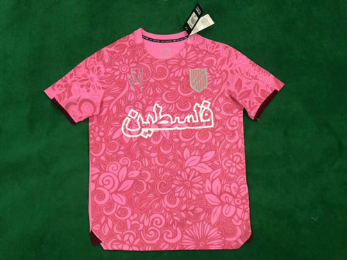 Fans Version 2024-2025 Club Deportivo Palestino Pink Special Edition Soccer Jersey